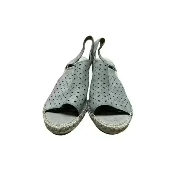 Clarks Artisan‎ Leather Petrina Gail Espadrille Wedge Sandal Sage Color - Picture 2 of 11